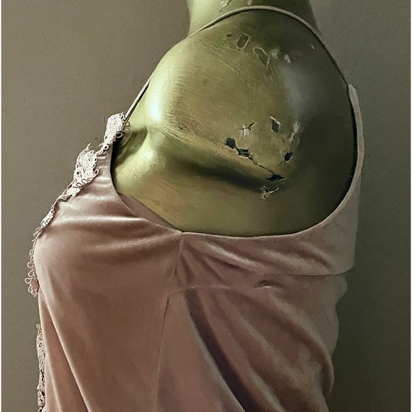 DO+BE Chic Champagne Velvet LACE-UP Cami TOP Medium - Picture 10 of 13